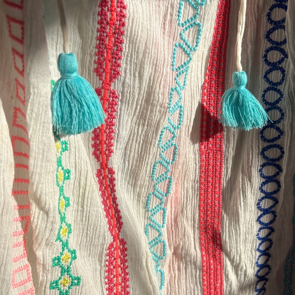 Colorful Boho Gauzy Blouse - Picture 4 of 10